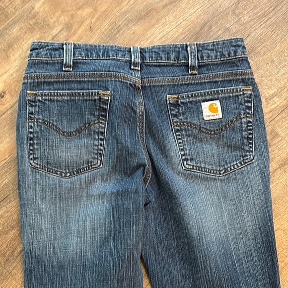 Carhartt‎ Women’s Size 10 x 34 Boot Cut Traditional Fit Blue Jeans Denim - Picture 6 of 14